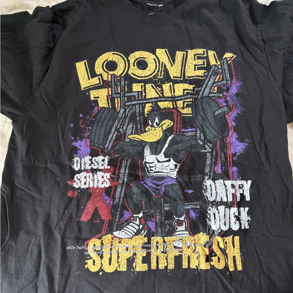 Superfresh Black Looney Tunes Daffy Duck Tee